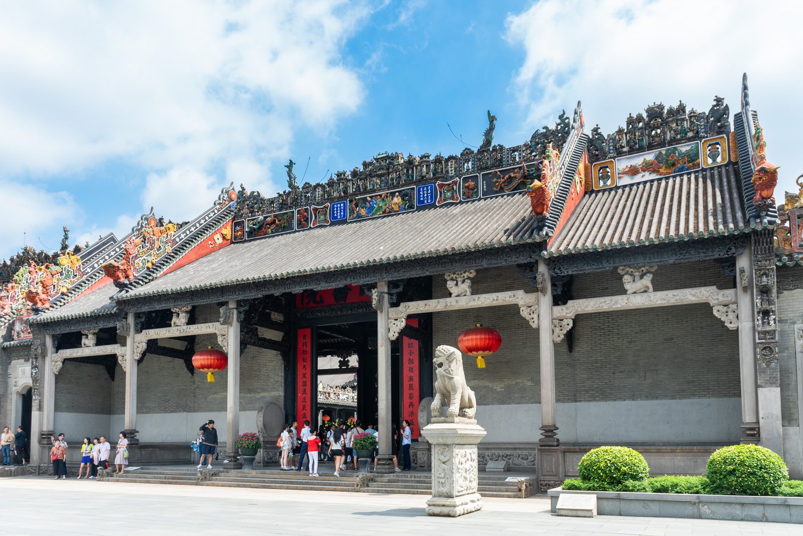 The ornate roof ridges of the Chen Clan Academy, Guangzhou