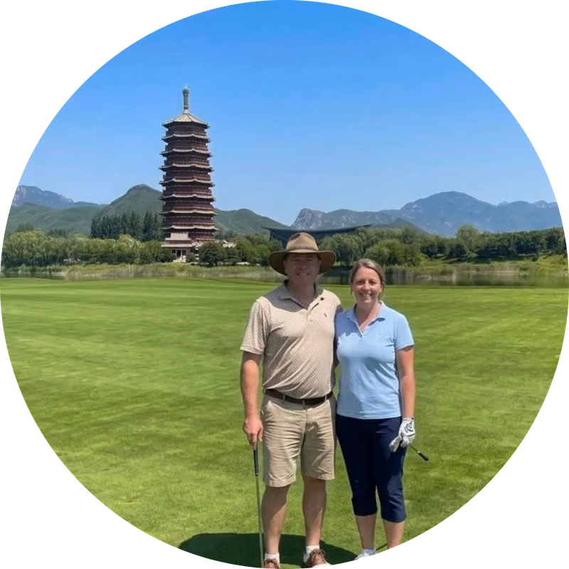 Joe and Margaret at Yanqi Lake, Beijing