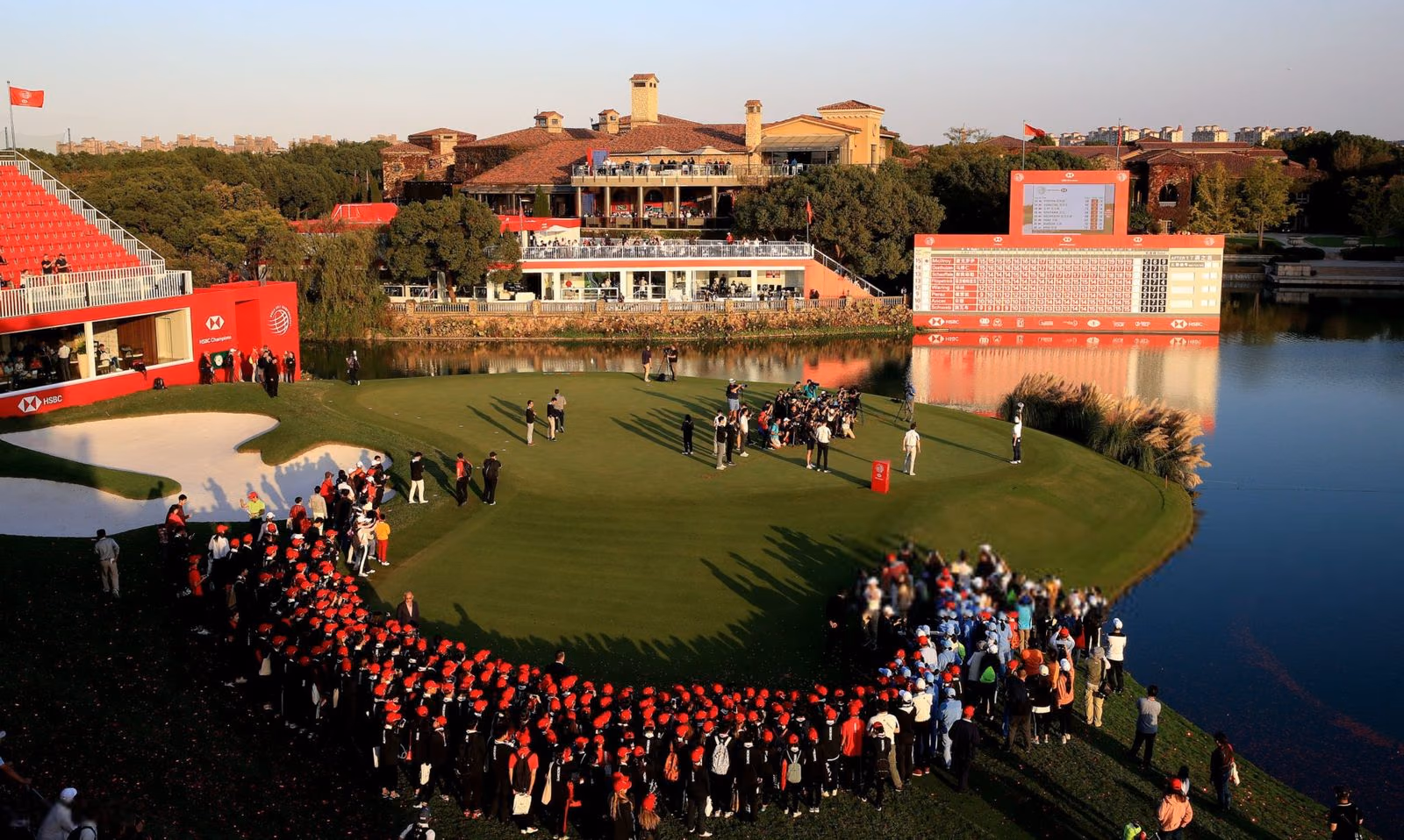 A tournament green at Sheshan International