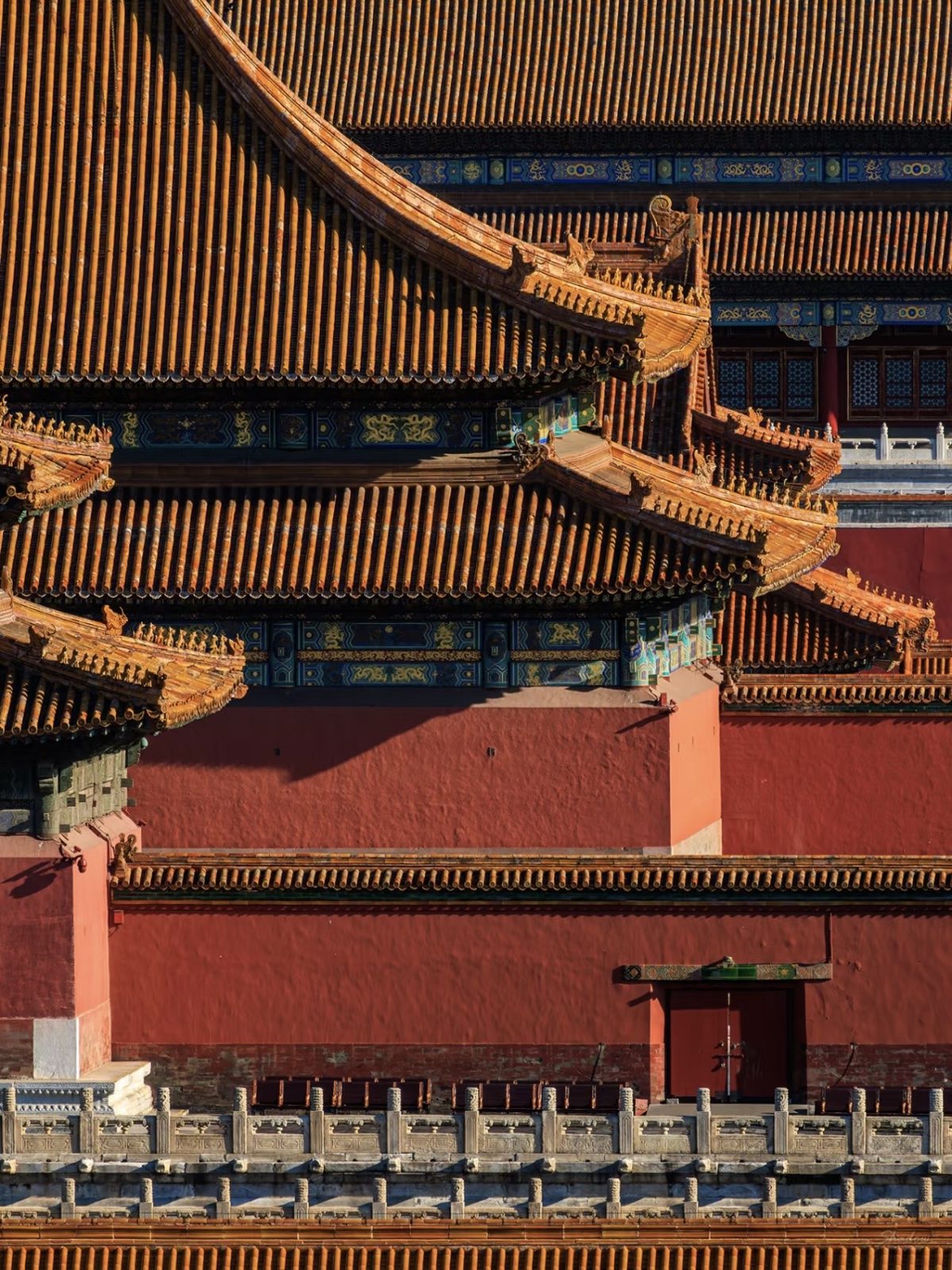 Golden roofs and vermilion walls of the Forbidden City, Beijing