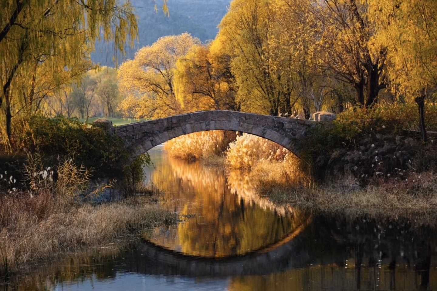 A stone bridge on the Topwin course